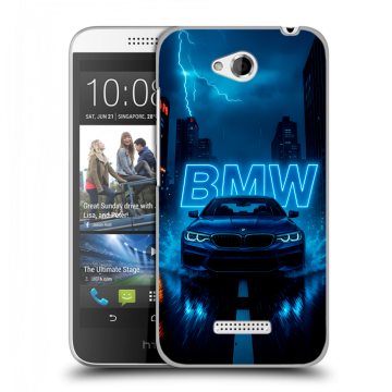 Силиконовый чехол на HTC Desire 616 с принтом BMW БМВ