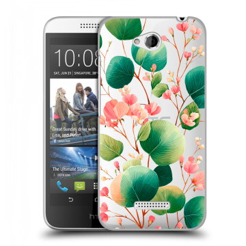Силиконовый чехол на HTC Desire 616 с принтом женский