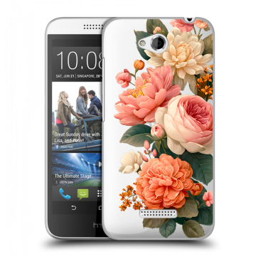 Силиконовый чехол на HTC Desire 616 с принтом цветы