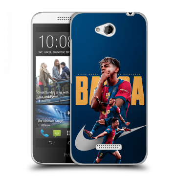 Силиконовый чехол на HTC Desire 616 с принтом Барселона Barca Yamal 