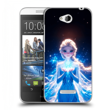 Силиконовый чехол на HTC Desire 616 с принтом Холодное сердце Frozen