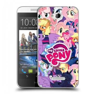 Силиконовый чехол на HTC Desire 616 с принтом My little pony Дружба чудо