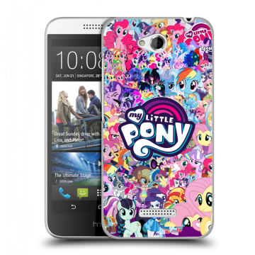 Силиконовый чехол на HTC Desire 616 с принтом My little pony Дружба чудо