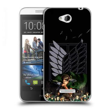 Силиконовый чехол на HTC Desire 616 с принтом Атака титанов
