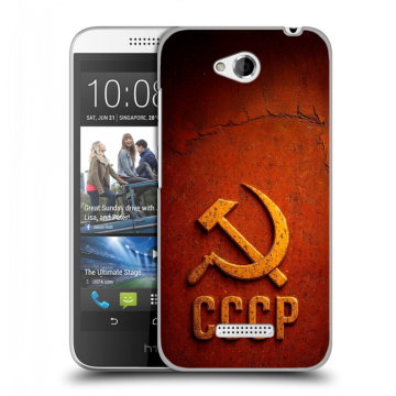 Силиконовый чехол на HTC Desire 616 с принтом Флаг Герб СССР Силиконовый чехол на HTC Desire 616 с принтом Флаг Герб СССР