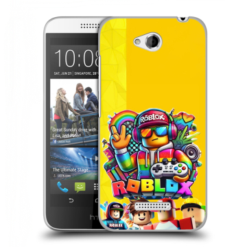 Силиконовый чехол на HTC Desire 616 с принтом Roblox Роблокс
