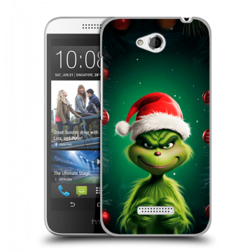 Силиконовый чехол на HTC Desire 616 с принтом Гринч Новый год Рождество