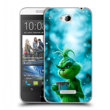 Силиконовый чехол на HTC Desire 616 с принтом Новый год гринч