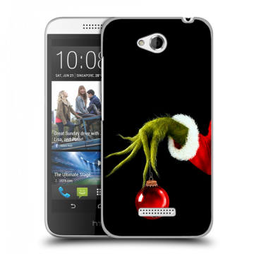 Силиконовый чехол на HTC Desire 616 с принтом Новый год Гринч