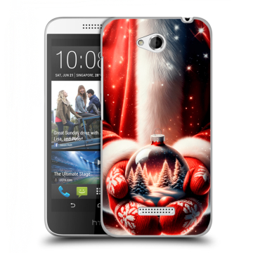Силиконовый чехол на HTC Desire 616 с принтом Новый год