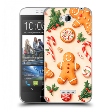 Силиконовый чехол на HTC Desire 616 с принтом Новый год