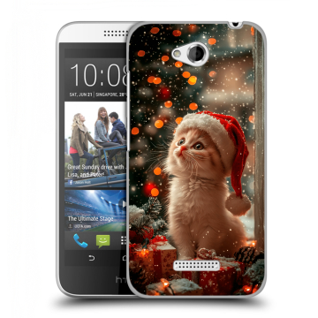 Силиконовый чехол на HTC Desire 616 с принтом Новый год