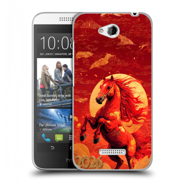 Силиконовый чехол на HTC Desire 616 с принтом Новый год