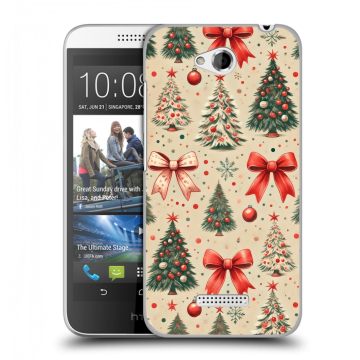 Силиконовый чехол на HTC Desire 616 с принтом Новый год