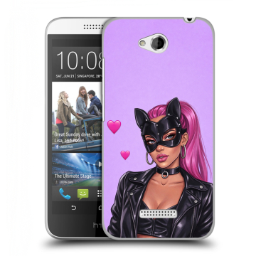Силиконовый чехол на HTC Desire 616 с принтом женский