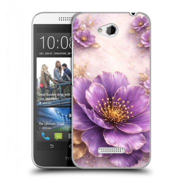 Силиконовый чехол на HTC Desire 616 с принтом женский