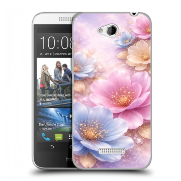 Силиконовый чехол на HTC Desire 616 с принтом женский