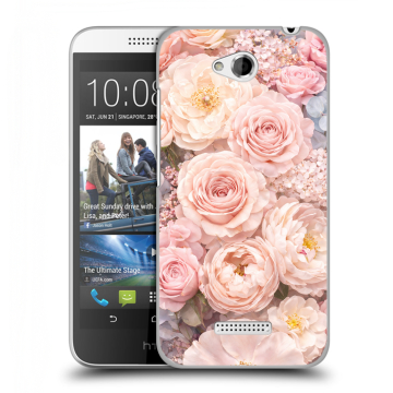 Силиконовый чехол на HTC Desire 616 с принтом женский