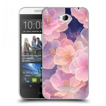 Силиконовый чехол на HTC Desire 616 с принтом женский