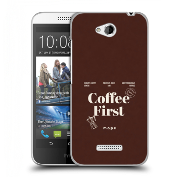 Силиконовый чехол на HTC Desire 616 с принтом женский
