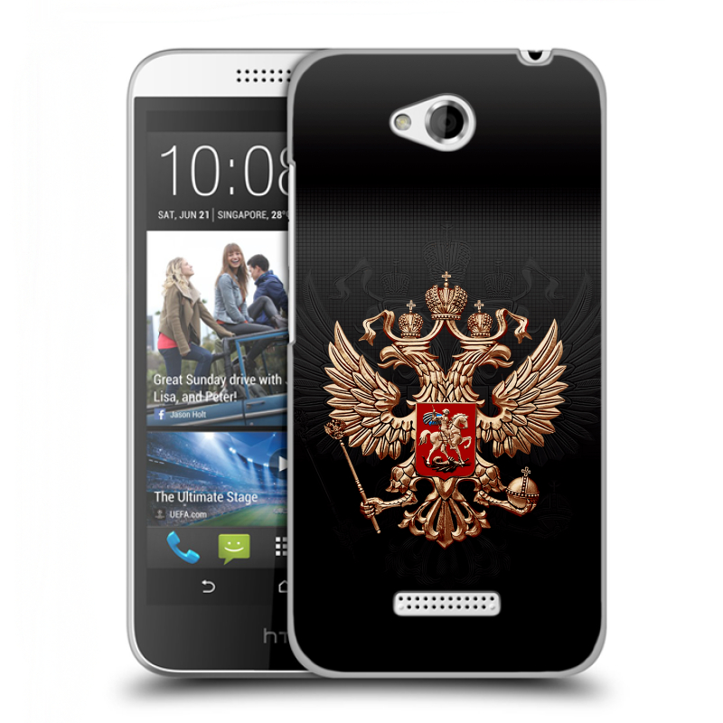 Силиконовый чехол на HTC Desire 616 с принтом Герб России Силиконовый чехол на HTC Desire 616 с принтом Герб России