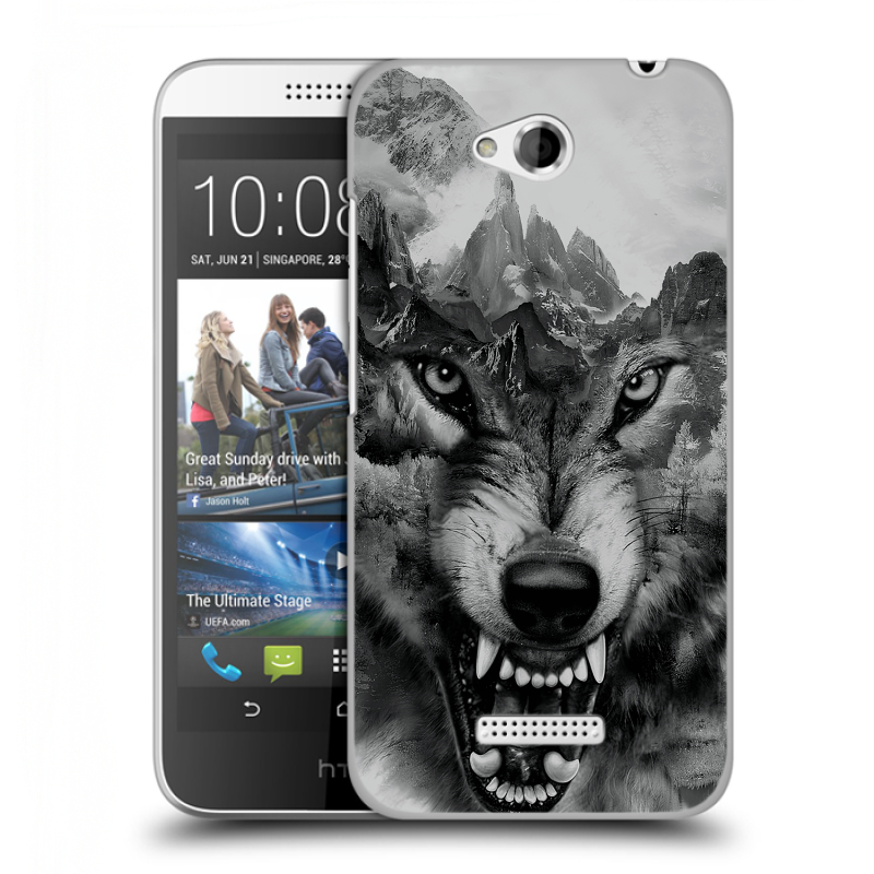 Силиконовый чехол на HTC Desire 616 с принтом Волк Силиконовый чехол на HTC Desire 616 с принтом Волк