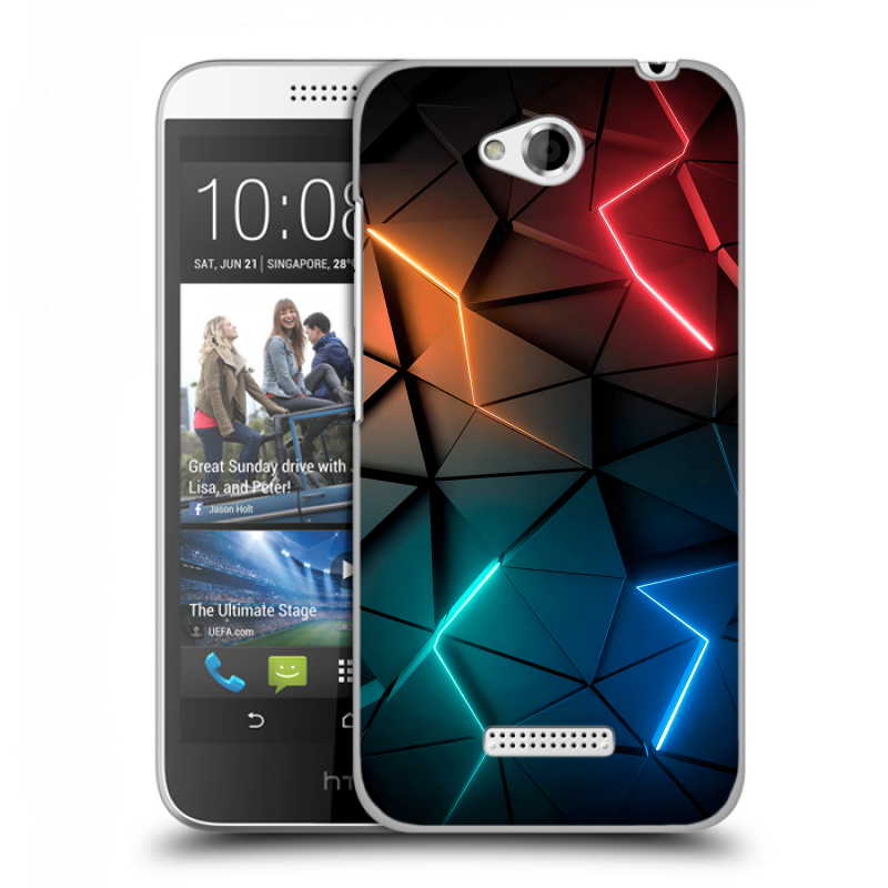 Силиконовый чехол на HTC Desire 616 с принтом Абстракция неон Силиконовый чехол на HTC Desire 616 с принтом Абстракция неон