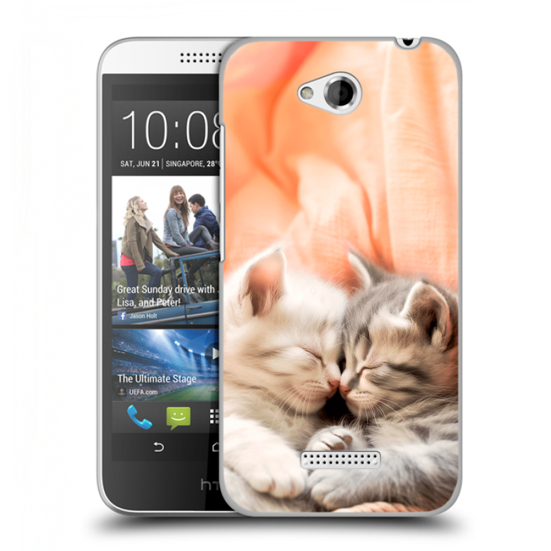 Пластиковый чехол на HTC Desire 616 с принтом Котята Пластиковый чехол на HTC Desire 616 с принтом Котята