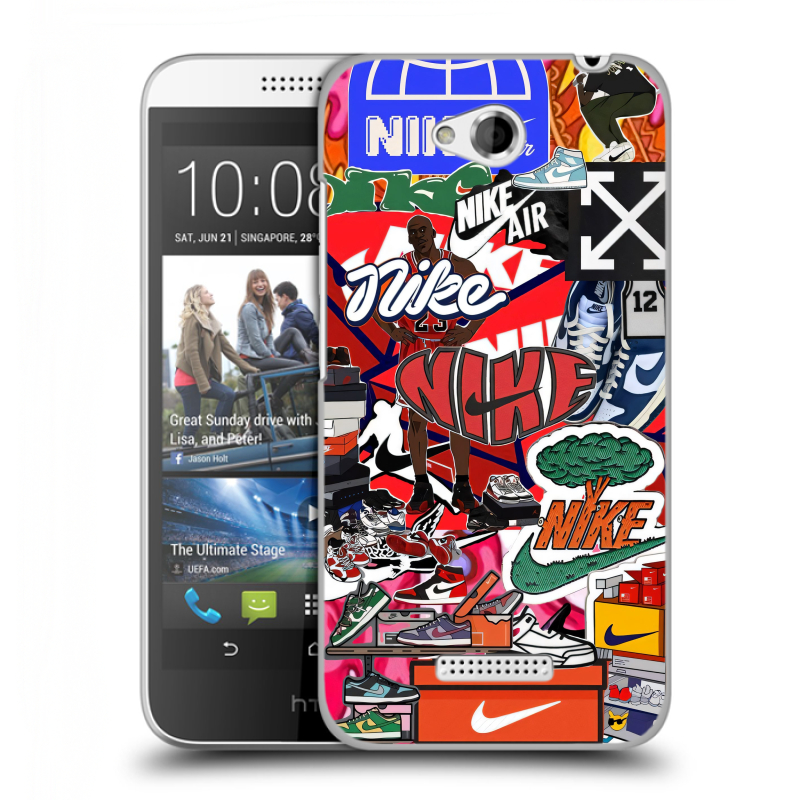 Силиконовый чехол на HTC Desire 616 с принтом Найк Nike яркий Силиконовый чехол на HTC Desire 616 с принтом Найк Nike яркий
