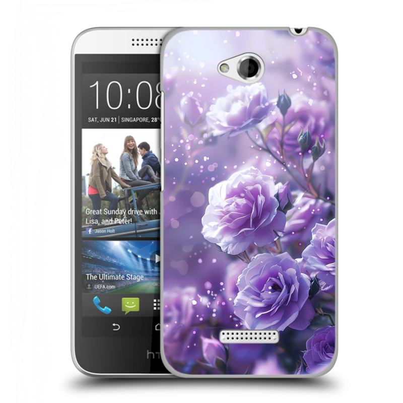 Силиконовый чехол на HTC Desire 616 с принтом Розы цветы Силиконовый чехол на HTC Desire 616 с принтом Розы цветы