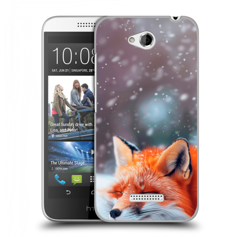 Пластиковый чехол на HTC Desire 616 с принтом лиса Пластиковый чехол на HTC Desire 616 с принтом лиса