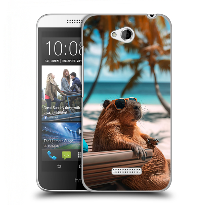 Пластиковый чехол на HTC Desire 616 с принтом Капибара Пластиковый чехол на HTC Desire 616 с принтом Капибара