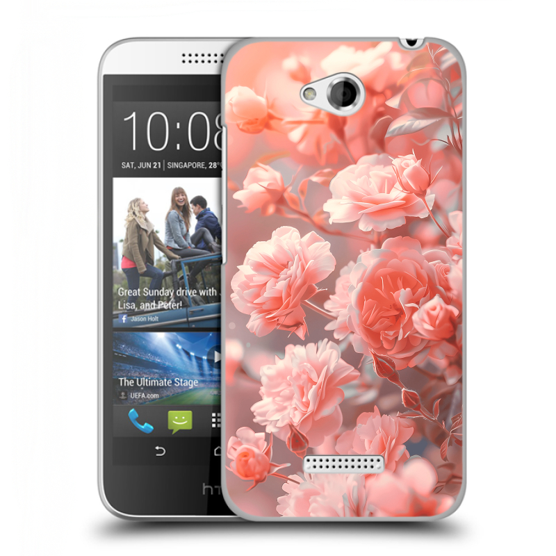 Силиконовый чехол на HTC Desire 616 с принтом Розы цветы Силиконовый чехол на HTC Desire 616 с принтом Розы цветы