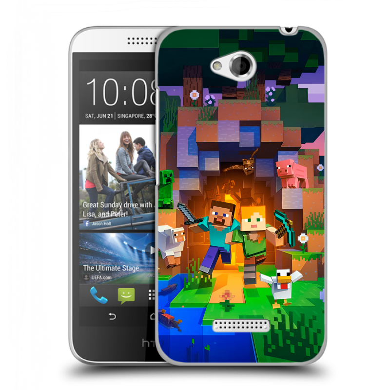 Силиконовый чехол на HTC Desire 616 с принтом Майнкрафт Minecraft Силиконовый чехол на HTC Desire 616 с принтом Майнкрафт Minecraft