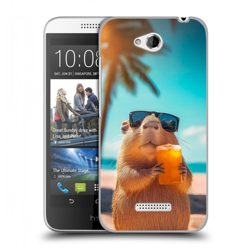 Пластиковый чехол на HTC Desire 616 с принтом Капибара Пластиковый чехол на HTC Desire 616 с принтом Капибара