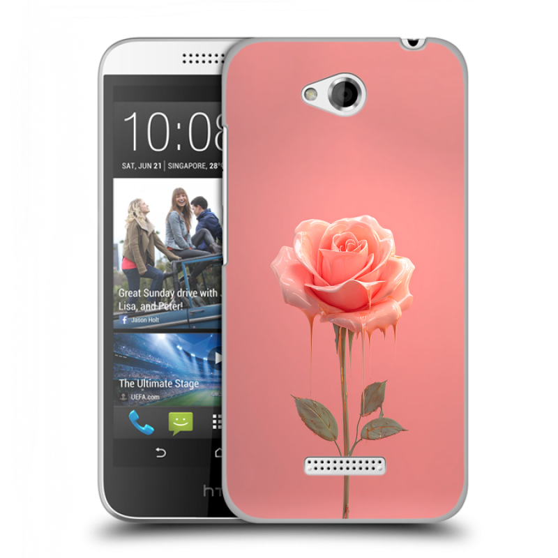 Пластиковый чехол на HTC Desire 616 с принтом Розовая роза Пластиковый чехол на HTC Desire 616 с принтом Розовая роза