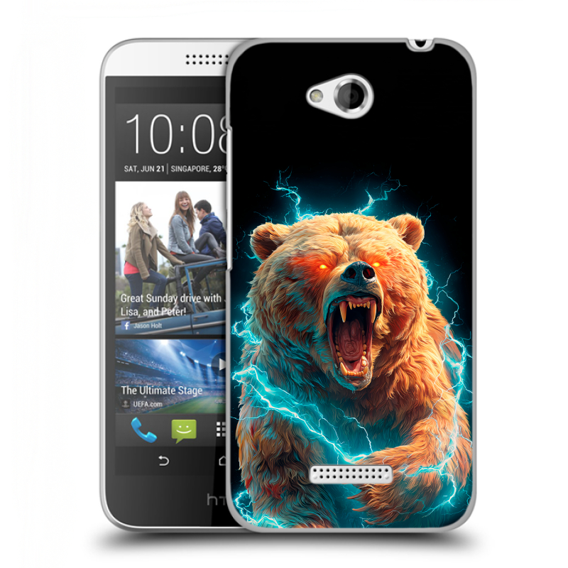 Пластиковый чехол на HTC Desire 616 с принтом Медведь Пластиковый чехол на HTC Desire 616 с принтом Медведь