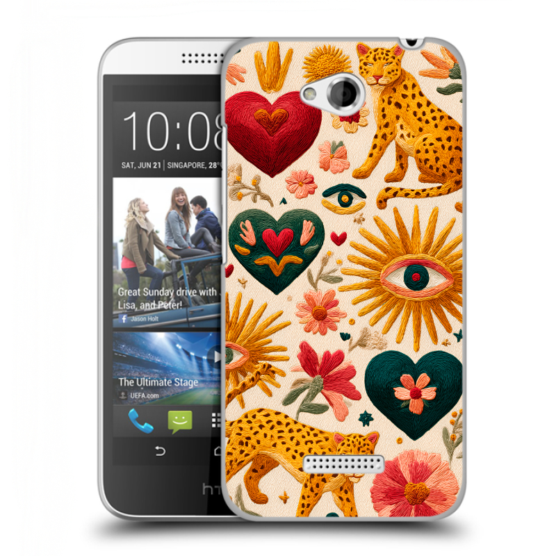 Силиконовый чехол на HTC Desire 616 с принтом Модный принт Силиконовый чехол на HTC Desire 616 с принтом Модный принт