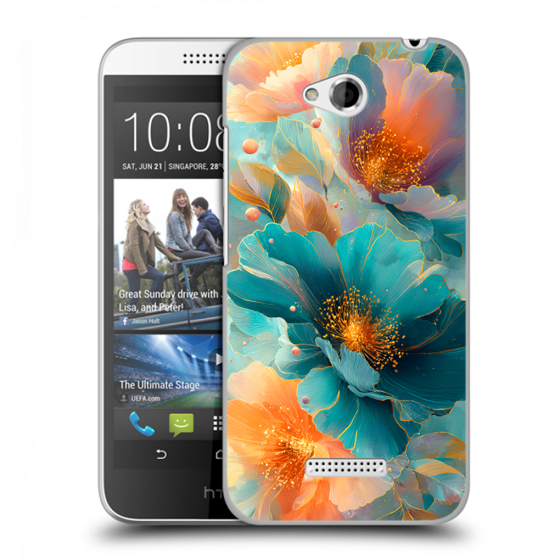 Пластиковый чехол на HTC Desire 616 с принтом Цветы Пластиковый чехол на HTC Desire 616 с принтом Цветы