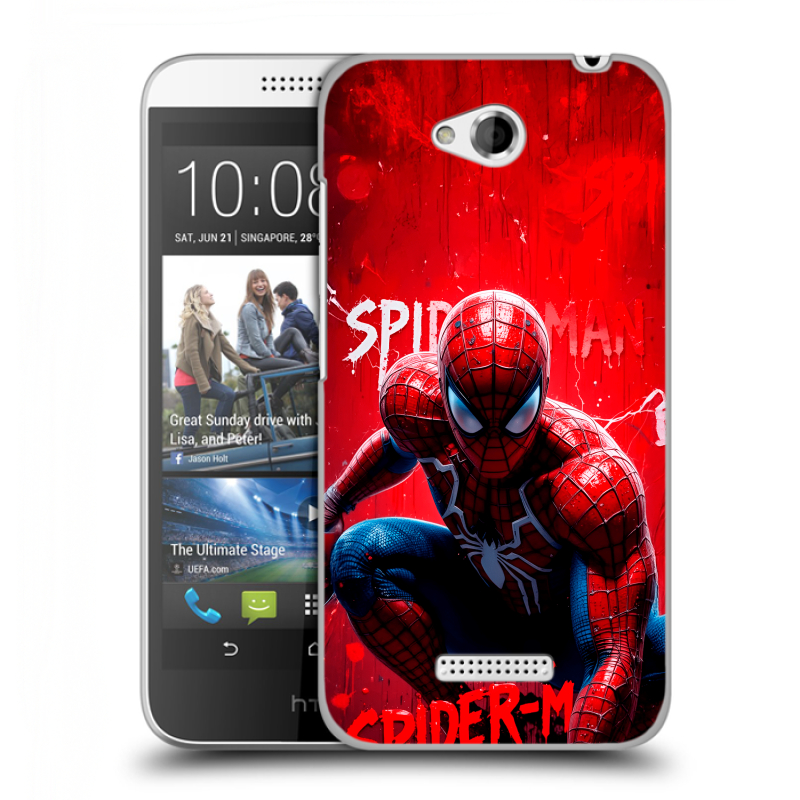Пластиковый чехол на HTC Desire 616 с принтом Spiderman Человек паук Пластиковый чехол на HTC Desire 616 с принтом Spiderman Человек паук