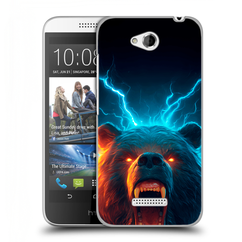 Силиконовый чехол на HTC Desire 616 с принтом Медведь Силиконовый чехол на HTC Desire 616 с принтом Медведь