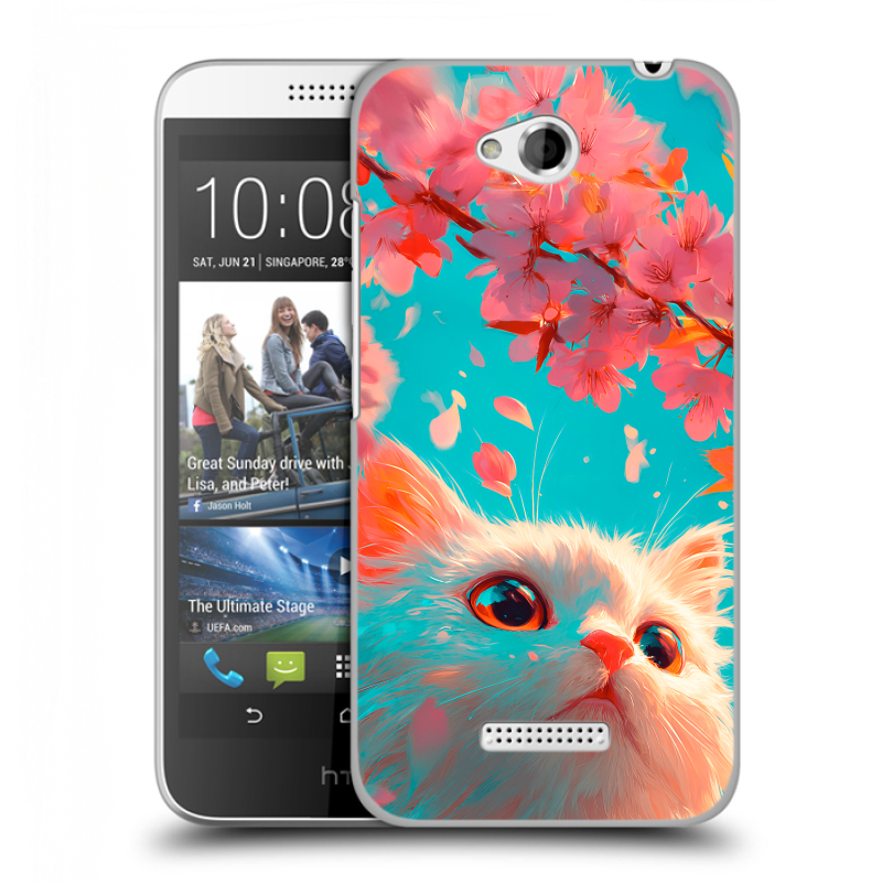 Силиконовый чехол на HTC Desire 616 с принтом Красивый кот Силиконовый чехол на HTC Desire 616 с принтом Красивый кот