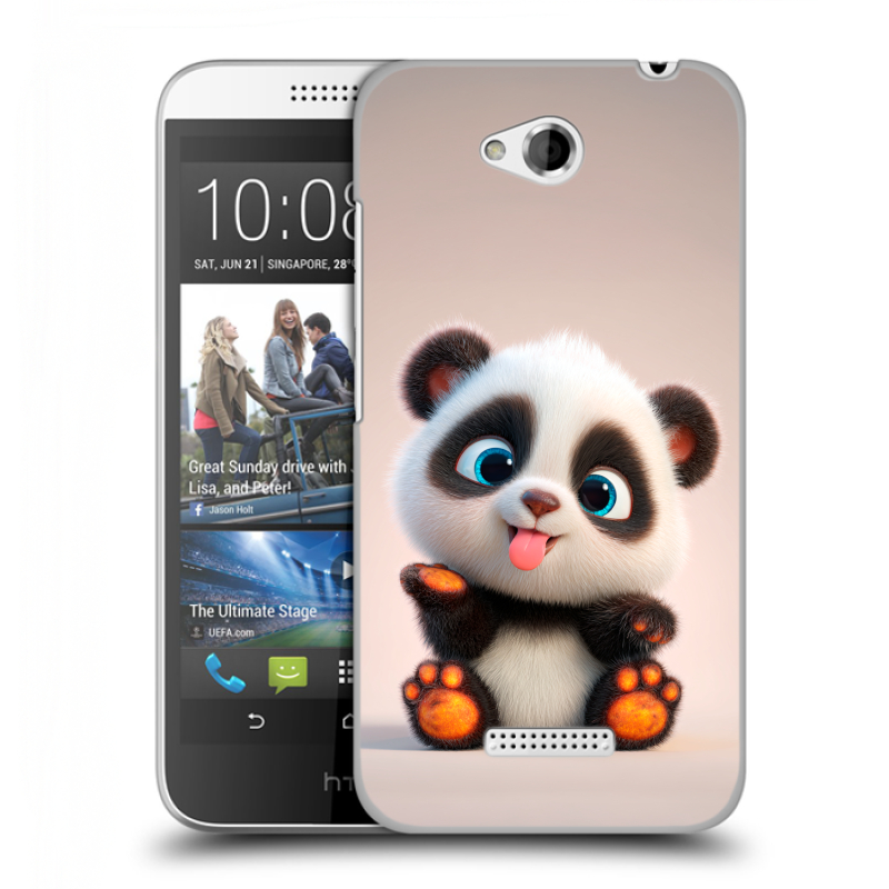 Пластиковый чехол на HTC Desire 616 с принтом милая панда Пластиковый чехол на HTC Desire 616 с принтом милая панда