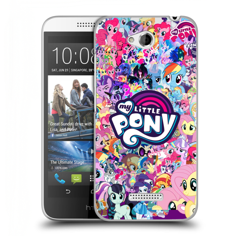 Силиконовый чехол на HTC Desire 616 с принтом My little pony Дружба чудо Силиконовый чехол на HTC Desire 616 с принтом My little pony Дружба чудо