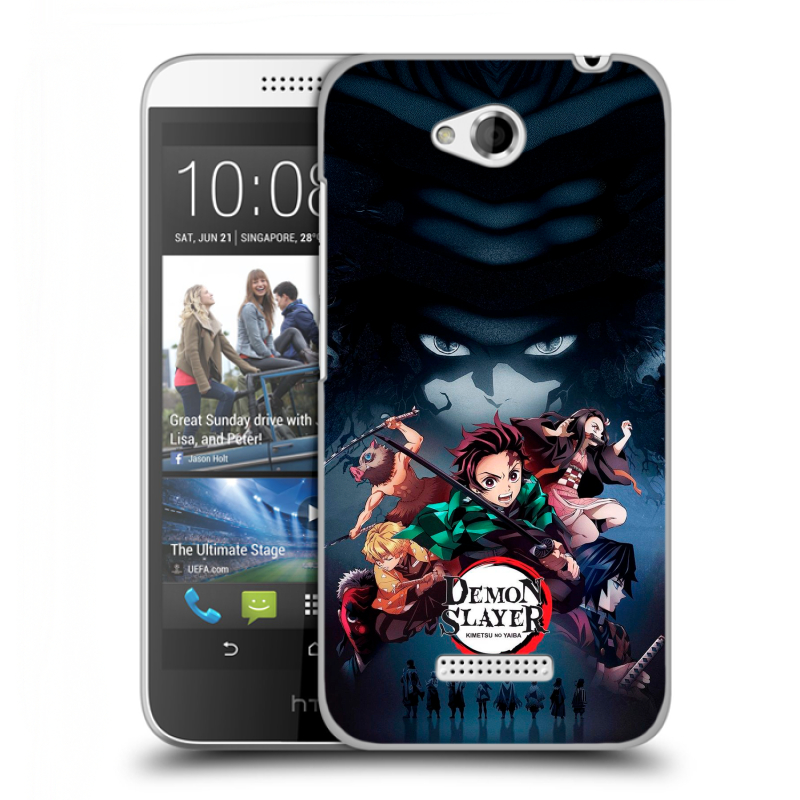 Силиконовый чехол на HTC Desire 616 с принтом Demon Slayer Клинок рассекающий демонов Силиконовый чехол на HTC Desire 616 с принтом Demon Slayer Клинок рассекающий демонов