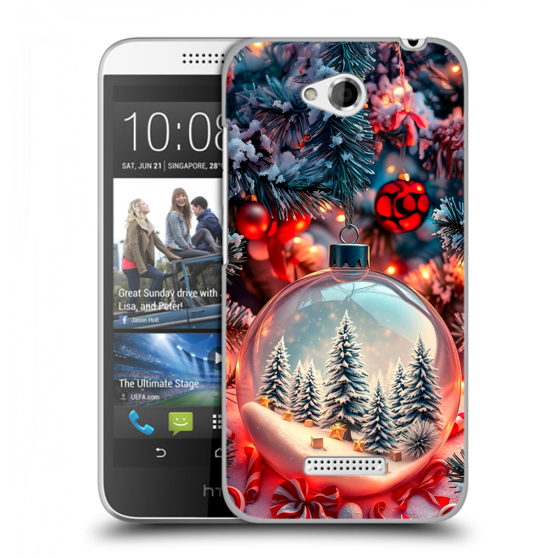 Пластиковый чехол на HTC Desire 616 с принтом Новый год Пластиковый чехол на HTC Desire 616 с принтом Новый год