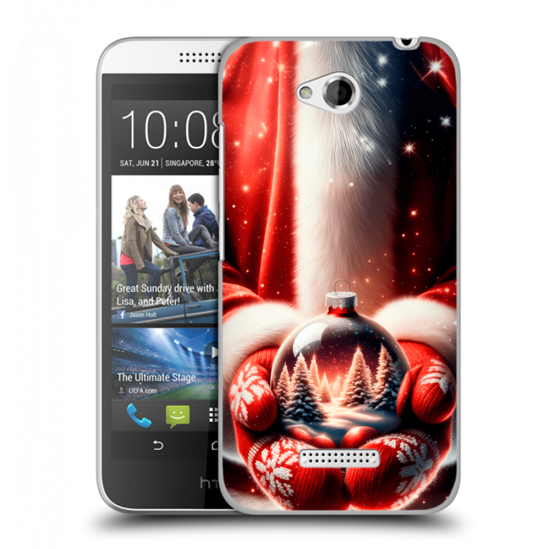 Силиконовый чехол на HTC Desire 616 с принтом Новый год Силиконовый чехол на HTC Desire 616 с принтом Новый год