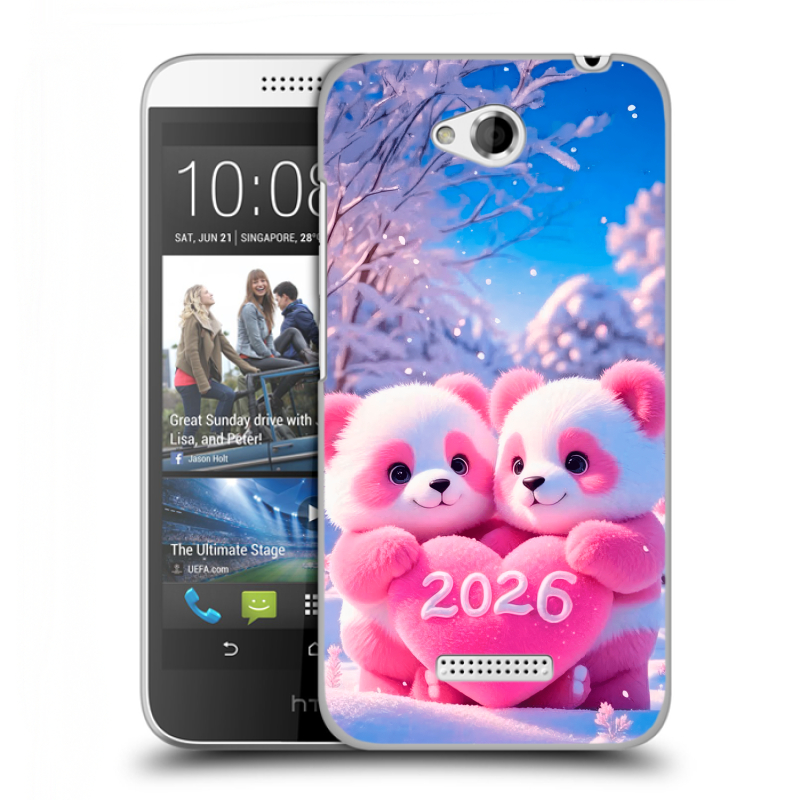 Силиконовый чехол на HTC Desire 616 с принтом Новый год Силиконовый чехол на HTC Desire 616 с принтом Новый год