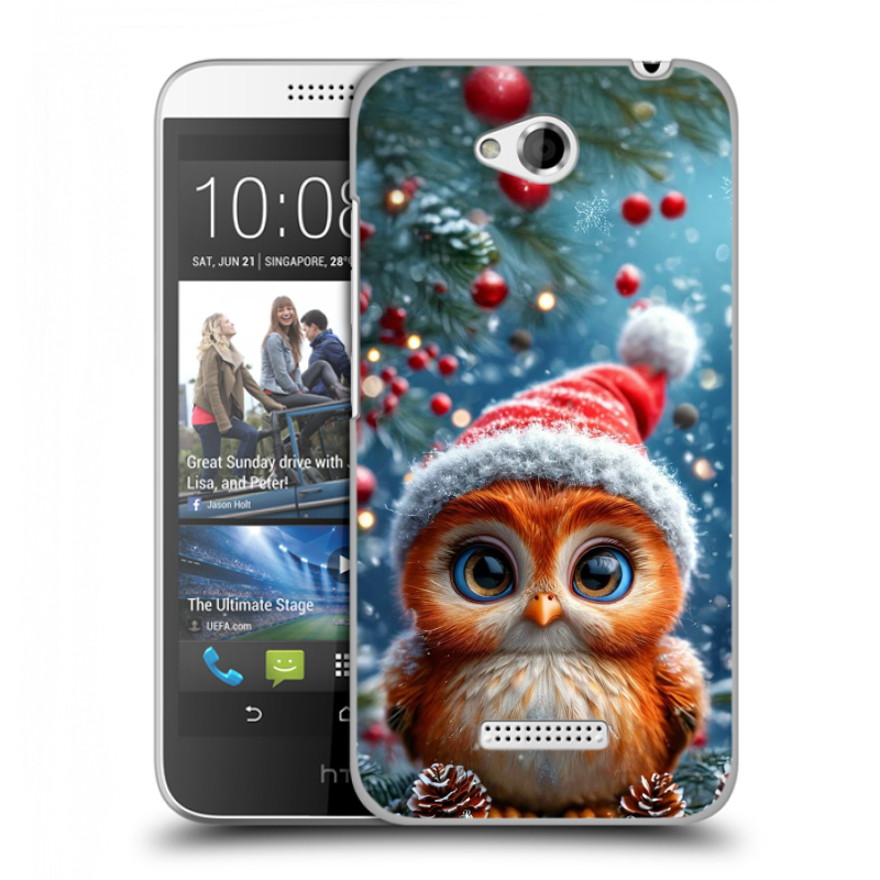 Силиконовый чехол на HTC Desire 616 с принтом Новый год Силиконовый чехол на HTC Desire 616 с принтом Новый год