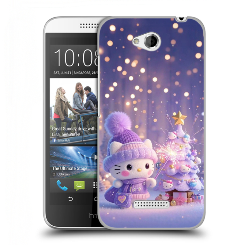 Силиконовый чехол на HTC Desire 616 с принтом Новый год Силиконовый чехол на HTC Desire 616 с принтом Новый год